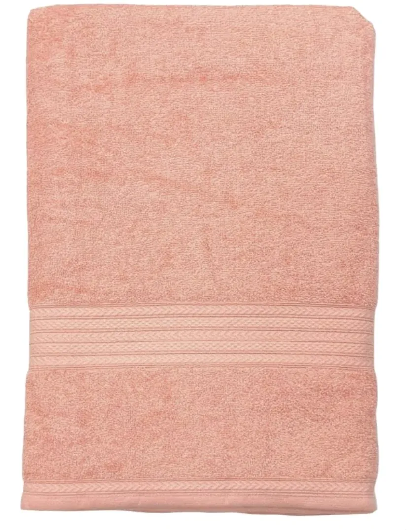 Bombay Dyeing Tulip Cotton Bath Towel in Rose color