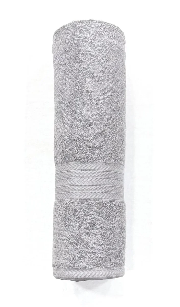 Bombay Dyeing Tulip 450 GSM Cotton Bath Towel Large Size (Silver) image 3