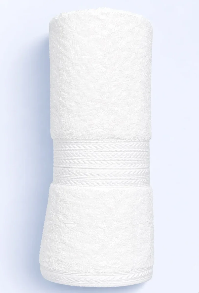 Bombay Dyeing Tulip 450 GSM Cotton Bath Towel Large (White) image 3