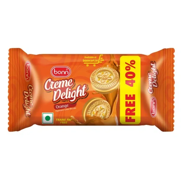 Bonn Orange Creme Biscuits Cream Sandwich Biscuit 400gm (12 pcs)