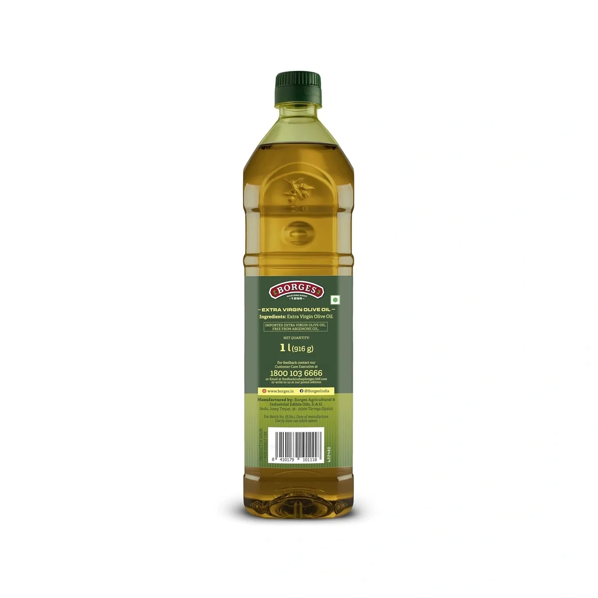 Borges Extra Virgin Olive Oil 1 L PET Bottle | Cold Extracted image 2