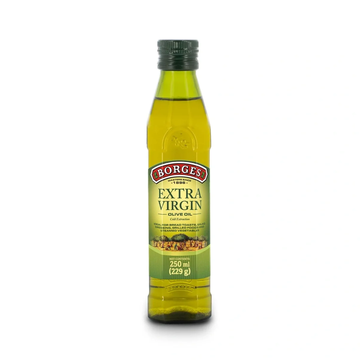 Borges Extra Virgin Olive Oil 250ml - Unrefined Cold Pressed, Packed in Spain