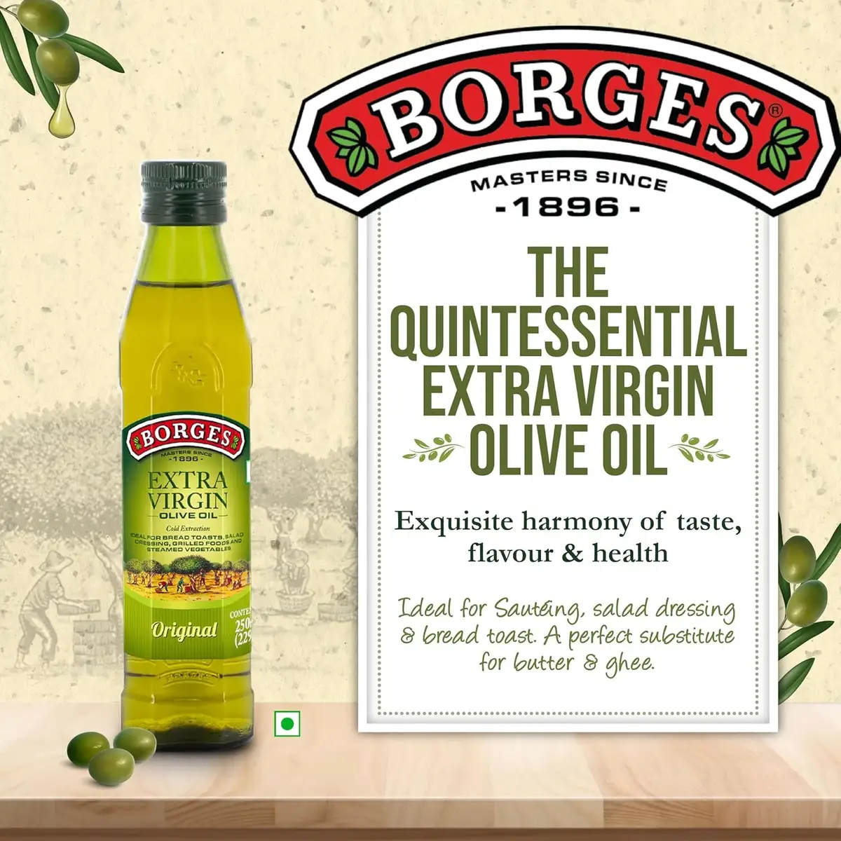 Borges Extra Virgin Olive Oil 250 ml for Healthy Cooking image 7