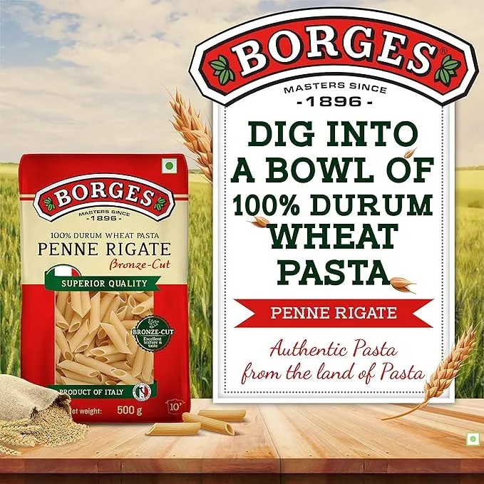 Borges Premium Penne Pasta 500g | High Protein Durum Wheat Pasta image 3