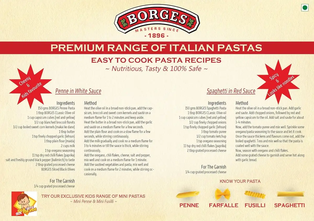 Borges Premium Penne Pasta 500g | High Protein Durum Wheat Pasta image 6