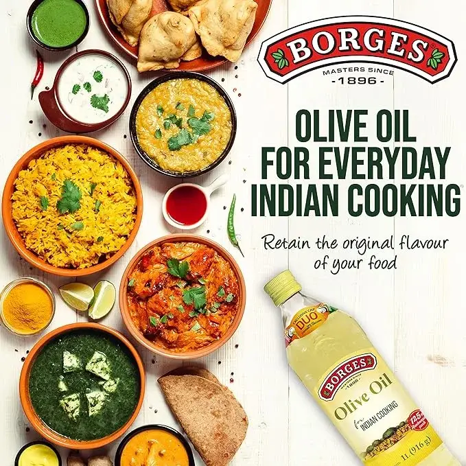 Borges Olive Oil For Indian Cooking - Frying & Baking, 5 L PET Bottle image 5