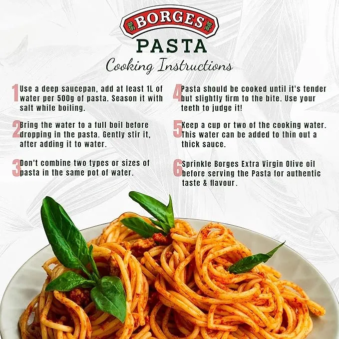 Borges Spaghetti High Protein Cholesterol-Free Durum Wheat Pasta, 500g image 3