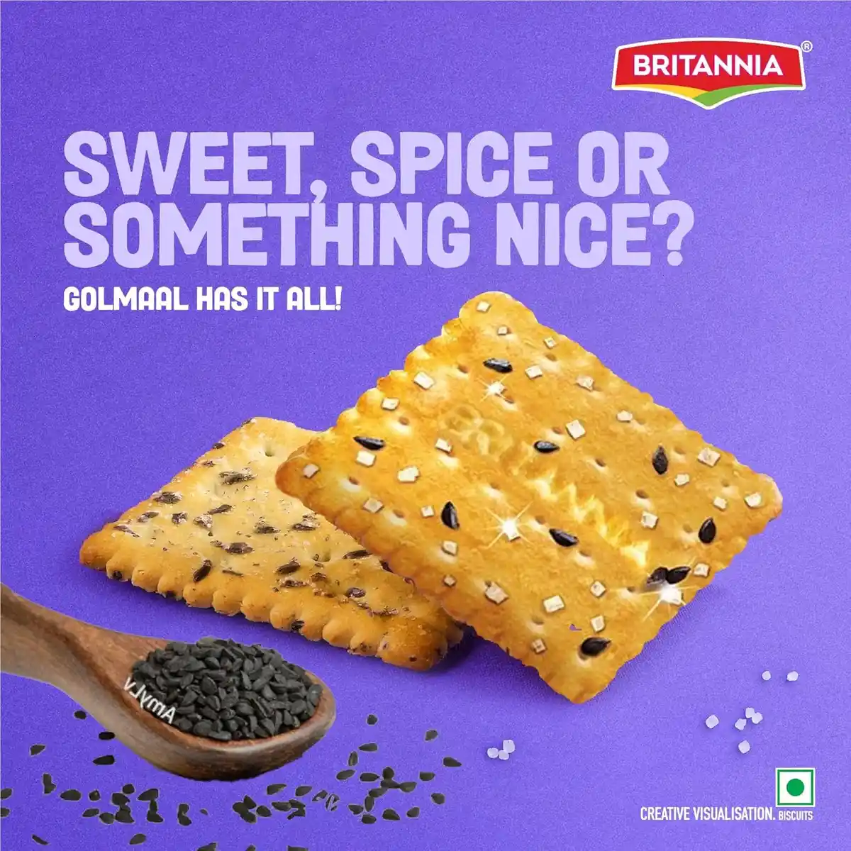 Britannia 50-50 Golmaal Light Crackers with Kaala Jeera – 185g | Crunchy & Tasty image 5