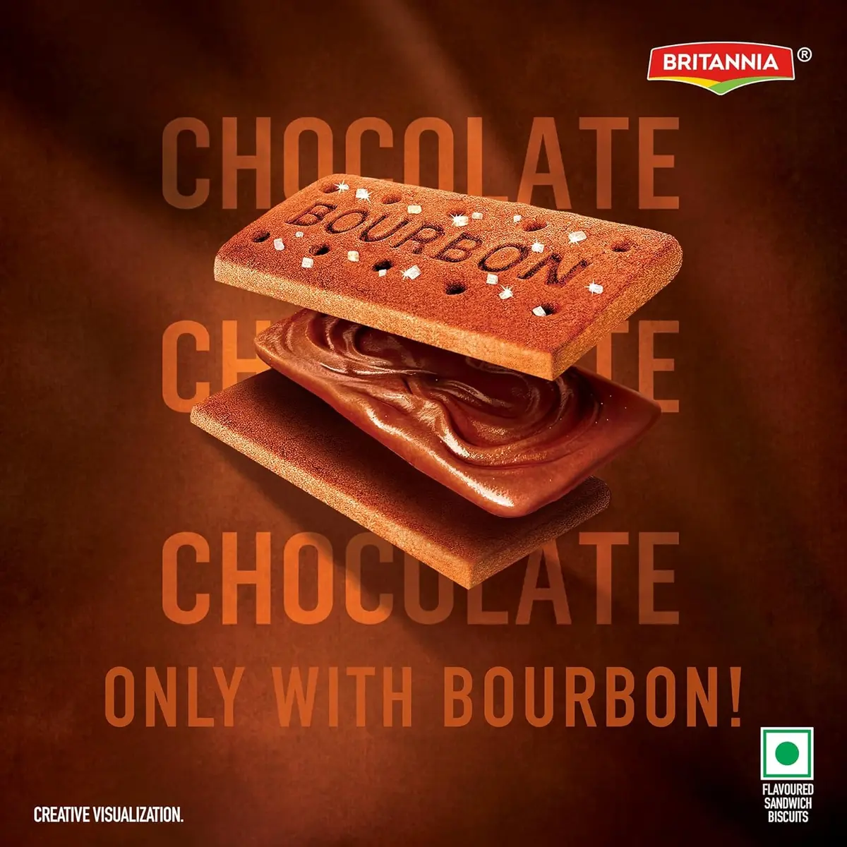  Britannia The Original Bourbon - Creme Biscuit with Chocolate | 150gm | Chocolatey Indulgence in every layer image 4