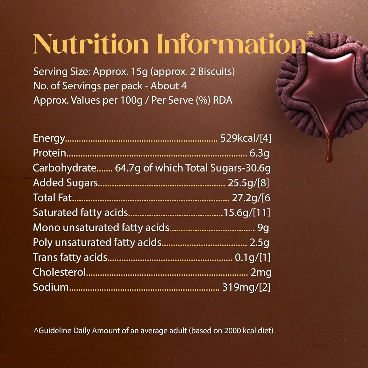  Britannia Pure Magic Choco Stars, Chunky Chocolate Topped Cookie,69 g/68.9 g(weight may vary) image 2