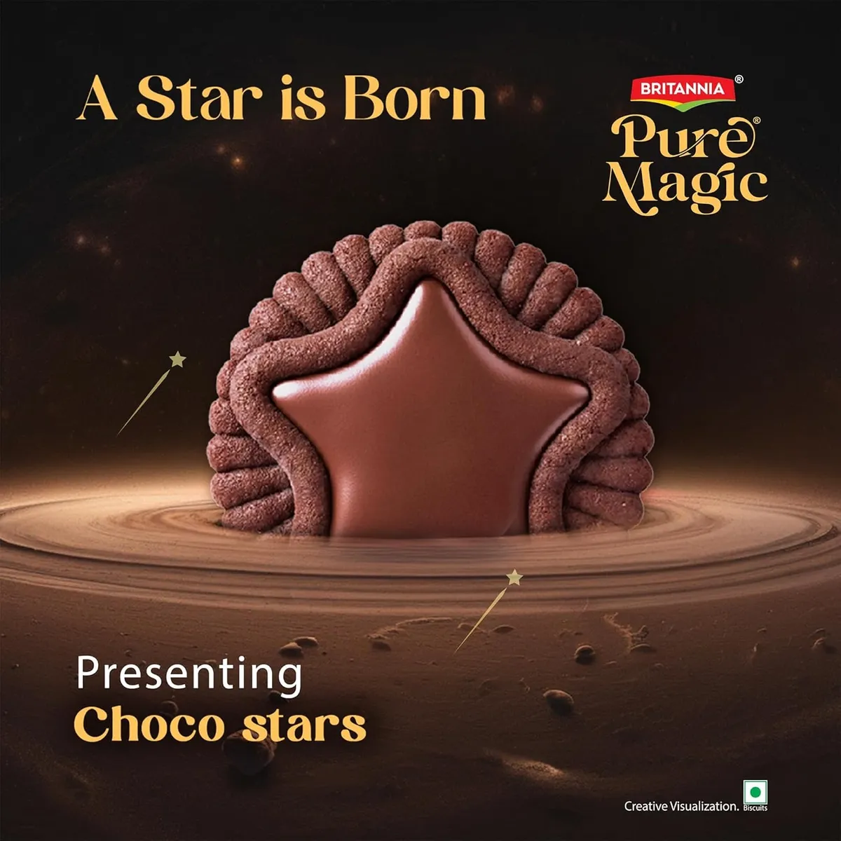  Britannia Pure Magic Choco Stars, Chunky Chocolate Topped Cookie,69 g/68.9 g(weight may vary) image 3