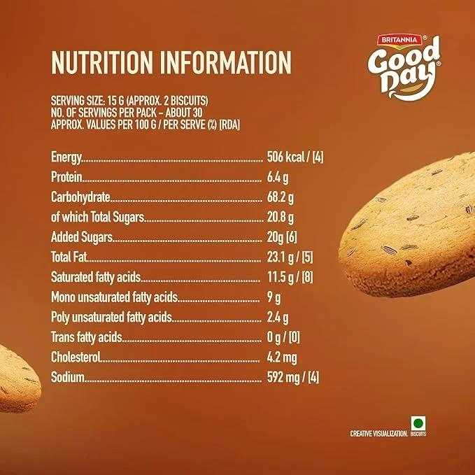  Britannia Good Day Butter Jeera Cookies, 450 g |50% Off image 2