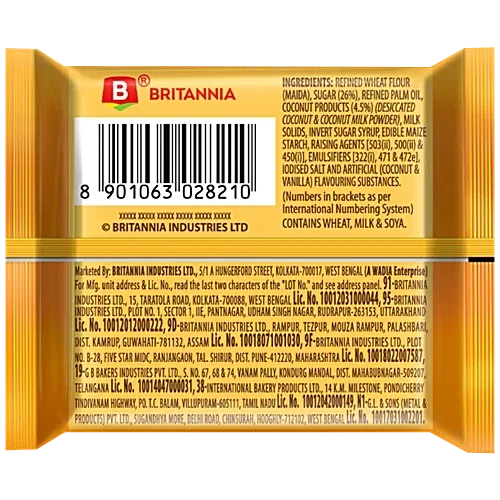   Britannia Nice Time Sugar Showered Coconut Biscuit, 59.3 g image 2