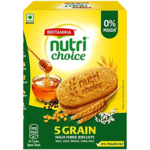  Britannia Nutri Choice 5 Grain Digestive High Fibre Biscuits, 200 g
