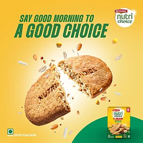  Britannia Nutri Choice 5 Grain Digestive High Fibre Biscuits, 200 g image 6