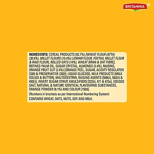 Healthy Oats & Almond Biscuits with Orange by Britannia NutriChoice, 75 g image 3