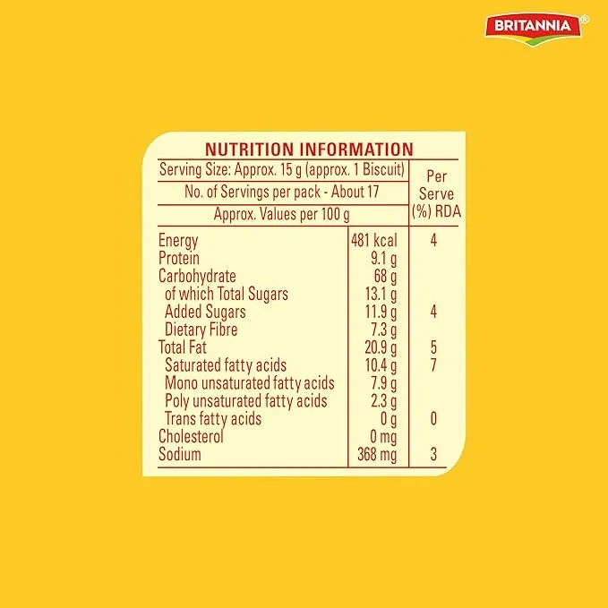 Britannia NutriChoice 250 g – Digestive Biscuits for Healthy Snacking image 2