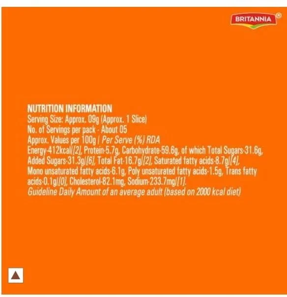  Britannia Orange Bites Gobbles Cake, 45 g image 4