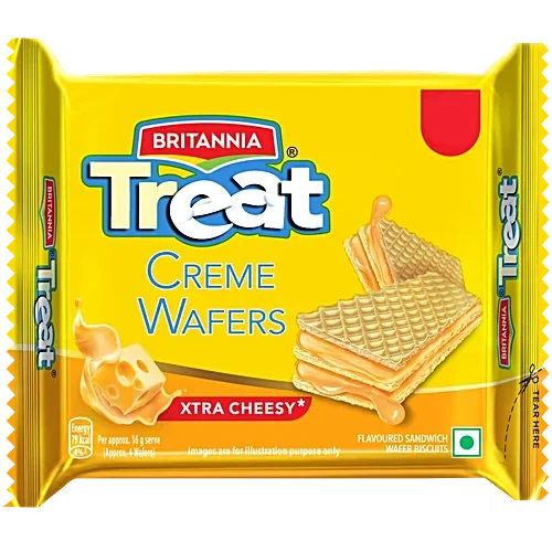 Britannia Treat Creme Wafers Xtra Cheesy, 29  g