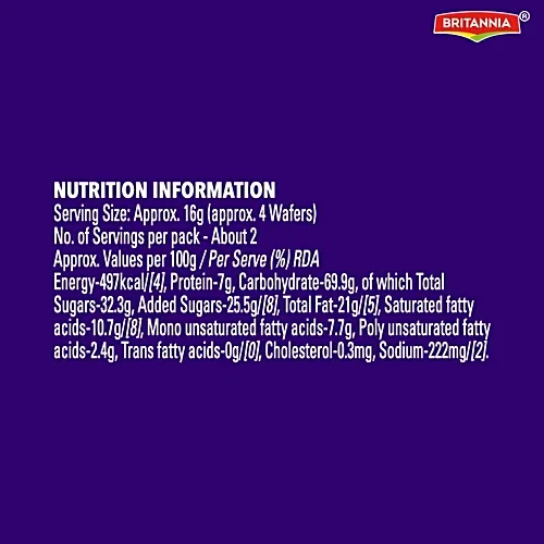  Britannia Treat Creme Wafers Double Choco, 31 g image 4