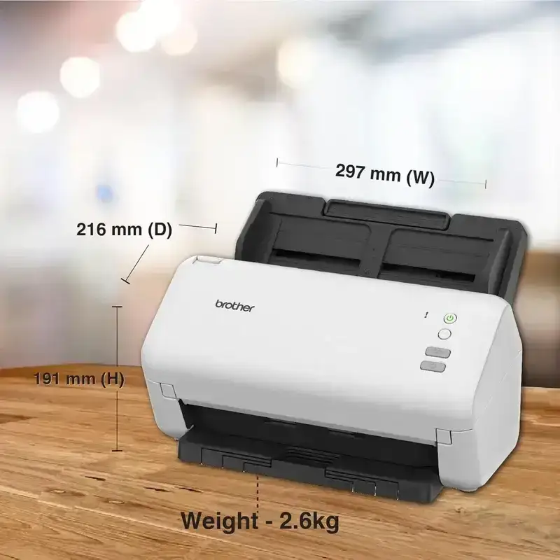 Brother ADS-3100 High-Speed Desktop Scanner | 40 PPM | 512 MB | USB | Colour Automatic Duplex | A4 Scanner | 1 Year Warranty image 4