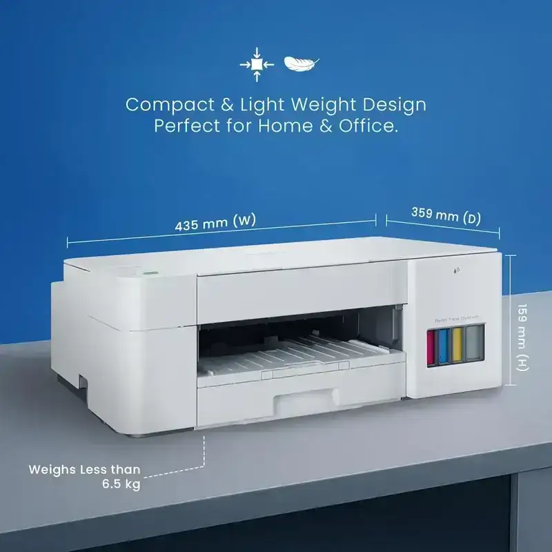 Brother Ink Tank DCP-T226 A4 Ink-Tank Colour Multifunction Printer | 16 IPM (Black)/ 9 IPM (Colour) | USB 2.0 | 64 MB | Print, Scan & Copy | Free Installation | 1 Year Warranty image 3