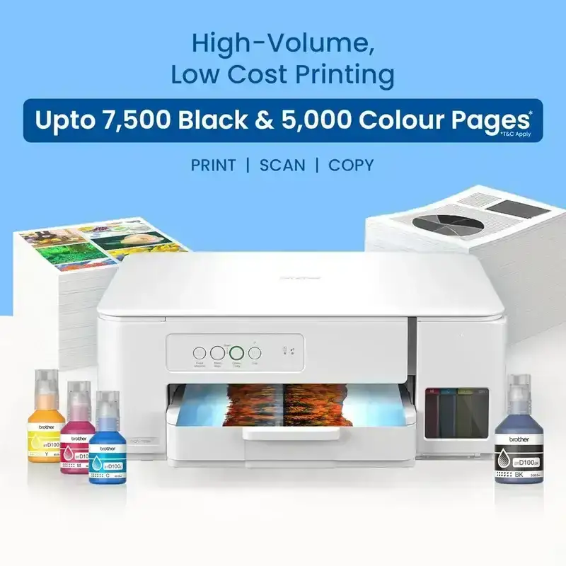 Brother DCP-T236 A4 Colour A4 Multifunction Printer | up to 16 ipm (Black)/ 9 ipm (Colour) | USB 2.0 | 64 MB | Print, Scan, Copy | Free Installation | 1 Year warranty image 2