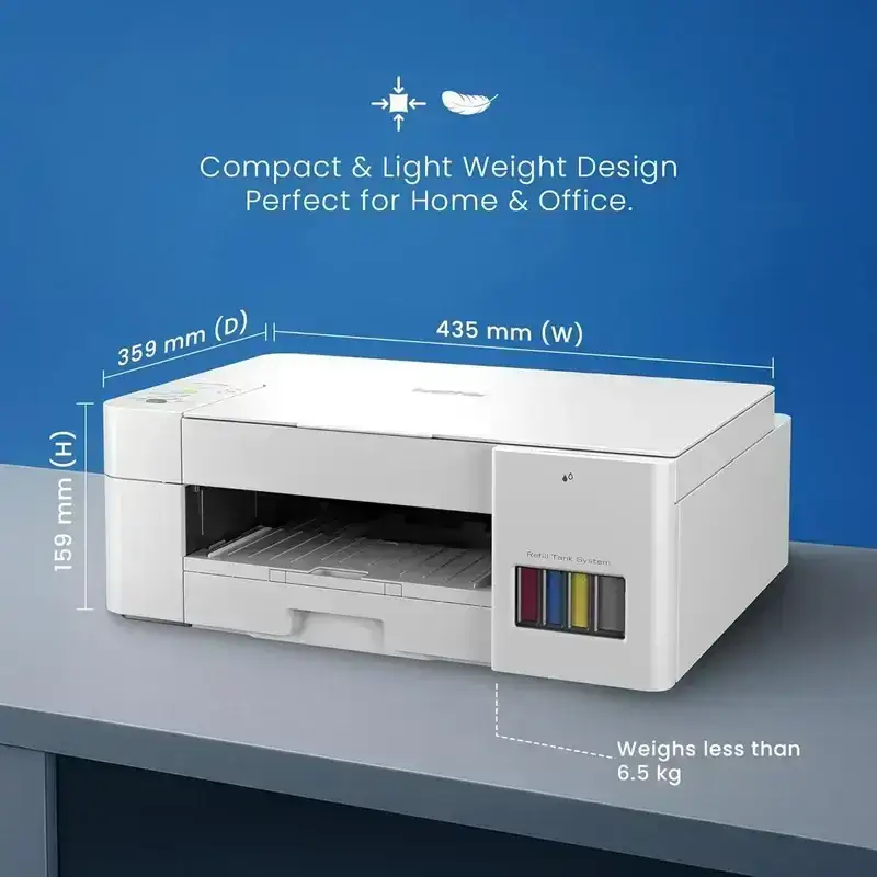 Brother DCP-T426W Inkjet A4 Color Multifunction Printer | 8 PPM (Black)/ 5 PPM (Colour) | 64 MB | Print, Scan, Copy | USB 2.0, Wiresless or Wi-Fi | Free Installation | 1 Year Warranty image 4