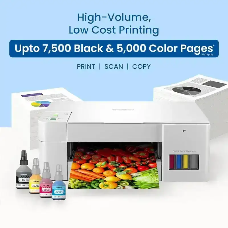Brother DCP-T426W Inkjet A4 Color Multifunction Printer | 8 PPM (Black)/ 5 PPM (Colour) | 64 MB | Print, Scan, Copy | USB 2.0, Wiresless or Wi-Fi | Free Installation | 1 Year Warranty image 2