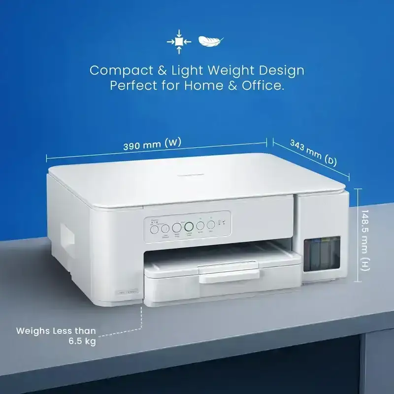 Brother DCP-T436W A4 Inkjet Multifunction Printer | 26 PPM (Black)/ 11 PPM (Colour) | 128 MB | Print, Scan, Copy | USB 2.0, Wireless or WiFi |Free Installation | 1 Year Warranty image 5