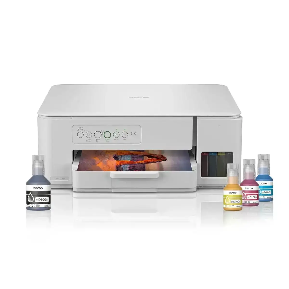 Brother DCP-T436W inkjet printer: Print, scan, copy. WiFi, 26 ppm black, 11 ppm color. 1-year warranty.