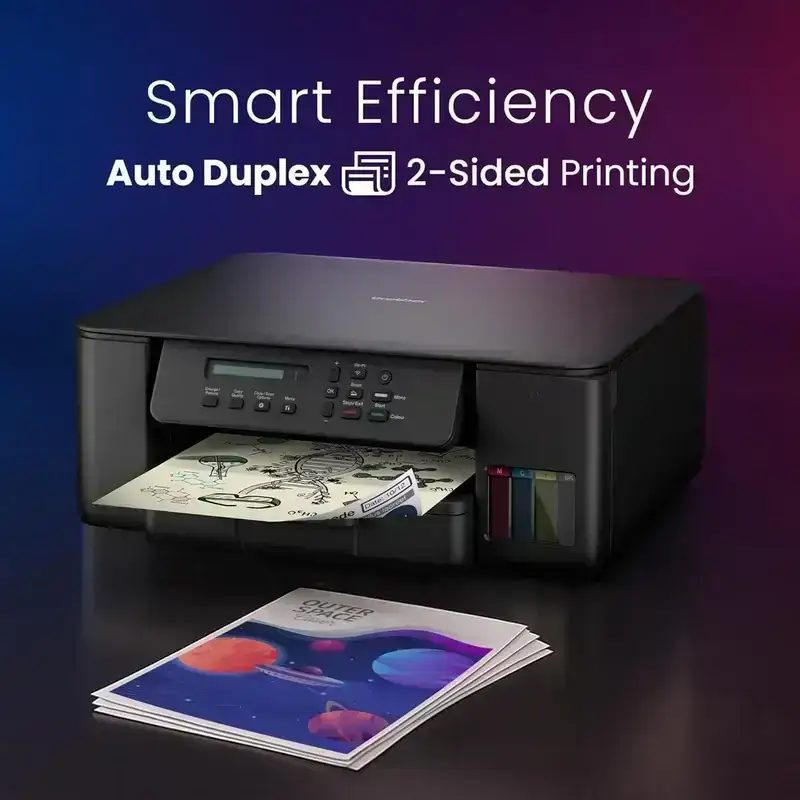 Brother DCP-T535DW A4 Ink Tank Colour Multifunction Printer| 16 ipm (Black)/ 9 ipm (Colour) | 128 MB | Print, Scan & Copy | USB 2.0, Wireless or WiFi | Automatic Duplex | Free Installation | 1 Year Warranty image 3