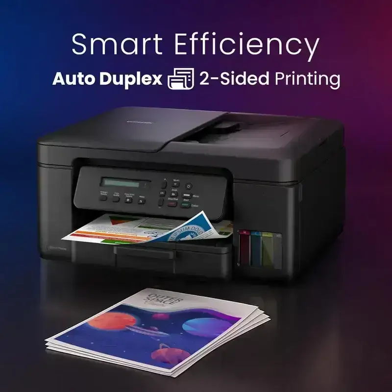Brother DCP-T730DW A4 Color Multifunction Printer | 6 ipm (Black)/ 15.5 ipm (Colour) | USB 2.0, Wireless or Wi-Fi |  Automatic Duplex | Print, Copy, Scan, ADF | Free Installation | 1 Year warranty image 4