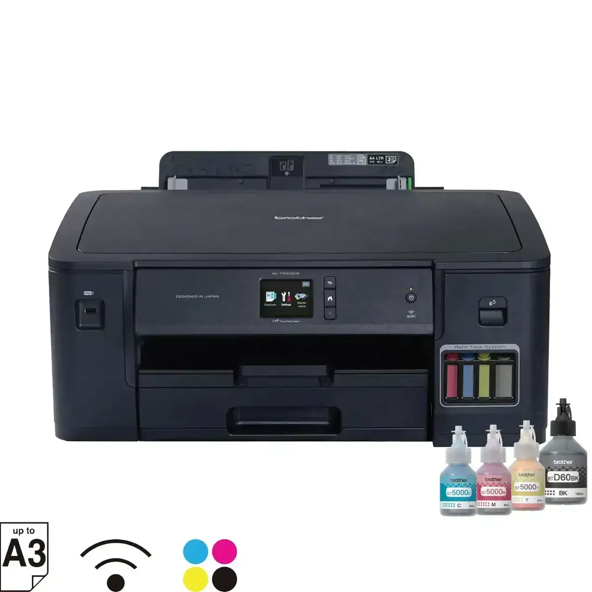 Brother HL-T4000DW A3 Inkjet Multifunction Printer | 22 ipm (Black)/ 20 ipm (Colour) |  128 MB | USB 2.0 | Ethernet | Wireless or Wi-Fi | Automatic Duplex | 1 Year Warranty  image 2