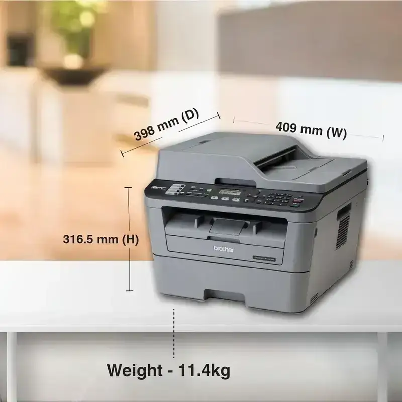 Brother MFC L2701DW A4 Laserjet All in One Printer | 30 PPM | 32 MB | USB 2.0 | Ethernet | Wireless of Wi-Fi | Print | Copy | ADF Scan | Fax |  Automatic Duplex | 2 in 1 ID Copy Button | 2-line LCD Display | 1 Year Warranty image 4