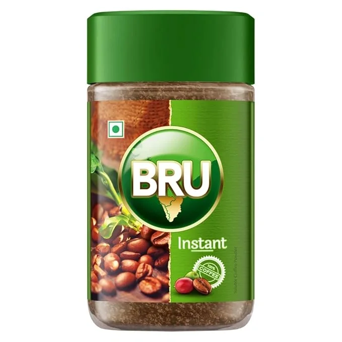 Bru Gold Instant Coffee with Freshly Roasted Coffee Beans, 75gm