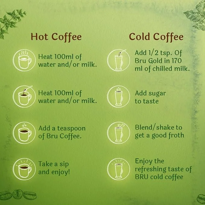 Bru Instant with Freshly Roasted Coffee Beans, 75gm image 4