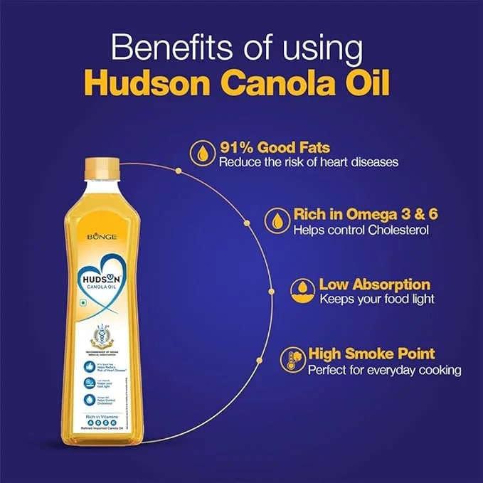 Hudson Oil Canola 1 L Bottle  image 3