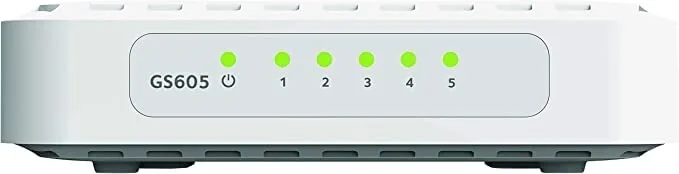 NETGEAR GS605 5-Port Gigabit Ethernet Unmanaged Switch | Plug-and-Play Desktop Network Switch