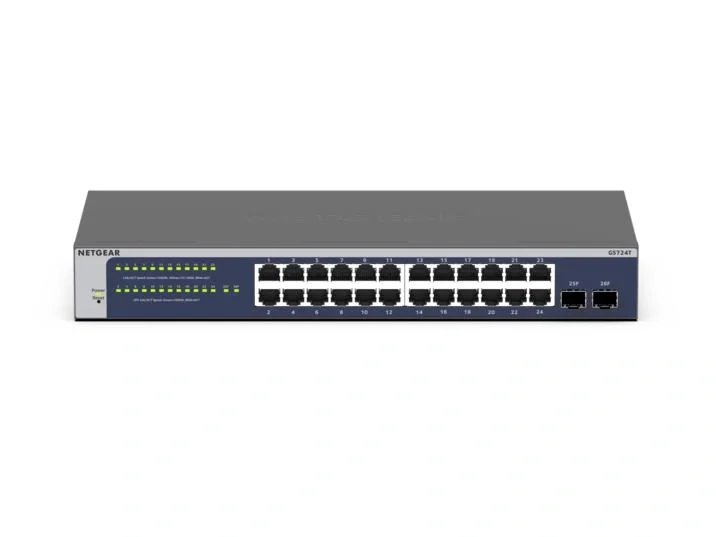 NETGEAR GS724T 24-Port Gigabit Smart Managed Switch with 2 SFP Uplink Ports