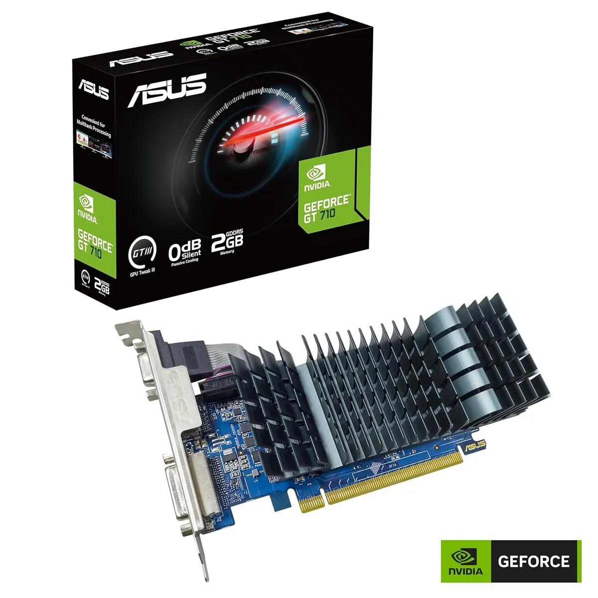 Asus GT710-SL-2GD5-BRK-EVO Graphic Card, DDR5 PCI Express, 2GB image 6