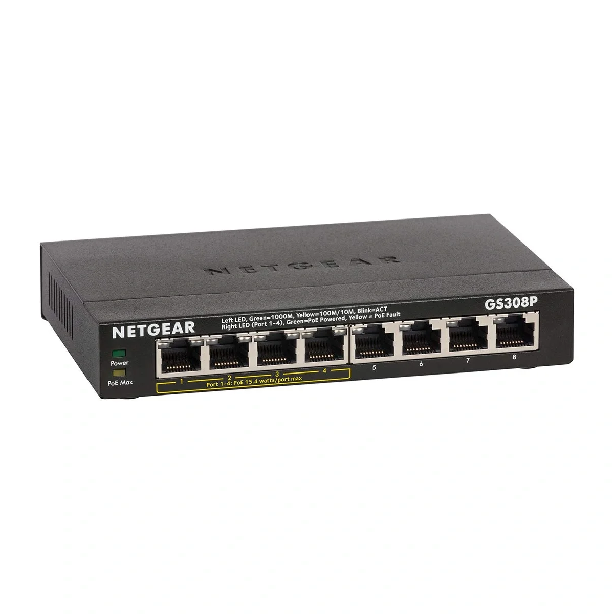 NETGEAR GS308P 8-Port Gigabit PoE+ Unmanaged Switch – Reliable Plug-and-Play Network Switch for Home & Business image 2