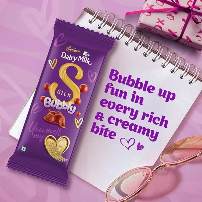 Cadbury Dairy Milk Silk Bubbly Valentine's Gift Pack Chocolate Bar, 46 g image 4