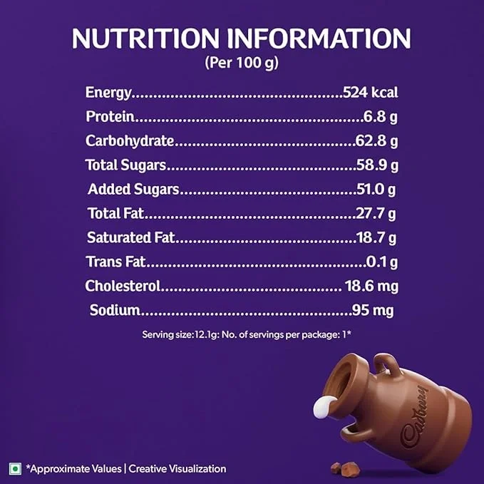  Cadbury Dairy Milk Chocolate Bar, 12.1 g image 2