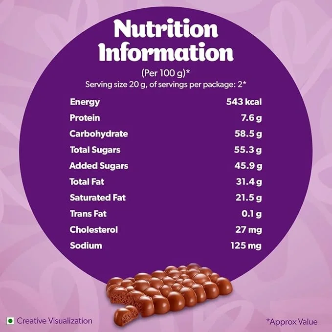  Cadbury Dairy Milk Silk Bubbly Valentine's Gift Pack Chocolate Bar, 46 g image 2