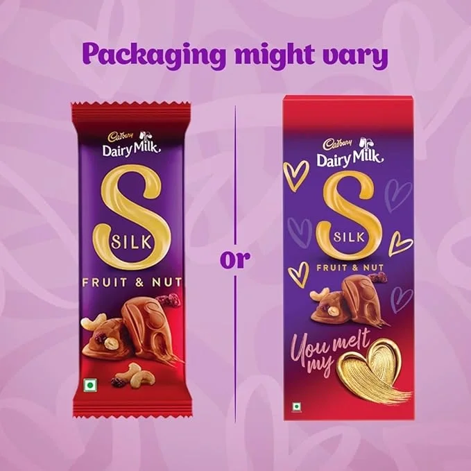  Cadbury Dairy Milk Silk Fruit and Nut Valentine's Gift Pack Chocolate Bar, 129 g image 4