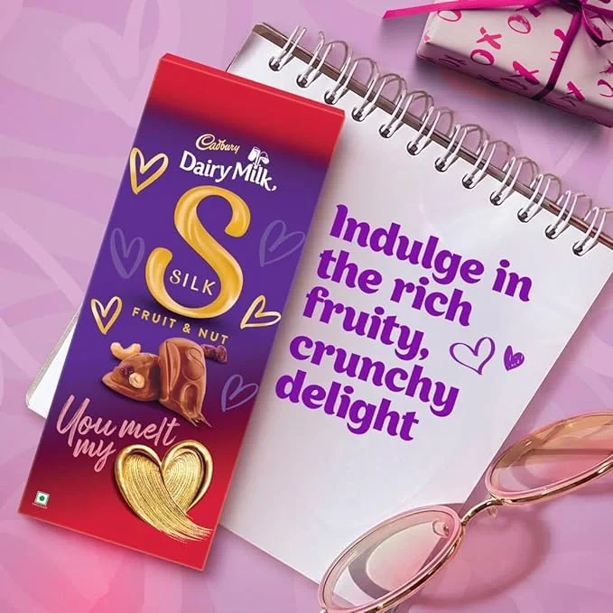  Cadbury Dairy Milk Silk Fruit and Nut Valentine's Gift Pack Chocolate Bar, 129 g image 5
