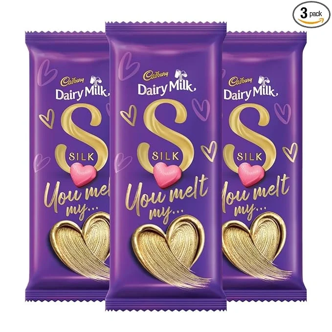  Cadbury Dairy Milk Silk Heart Blush Valentine's Gift Pack Chocolate Bar, 140 g  image 2