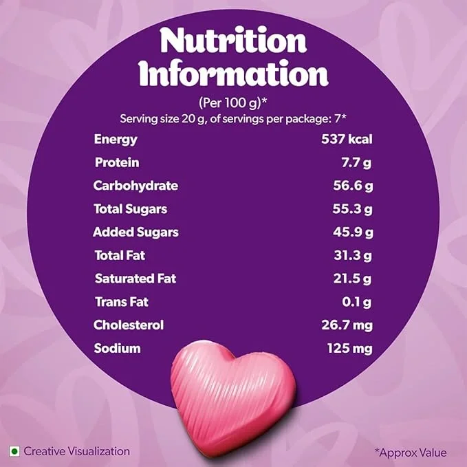  Cadbury Dairy Milk Silk Heart Blush Valentine's Gift Pack Chocolate Bar, 140 g  image 3