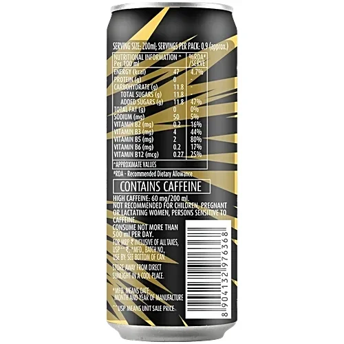 Campa Energy Drink - Gold Boost, 185 ml Can Energy Drink, Energizing, Refreshing Beverage image 4